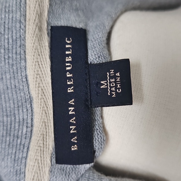 Banana Republic Cardigan Gray Zip-Up Grandpa Layering Size Medium - Picture 3 of 7